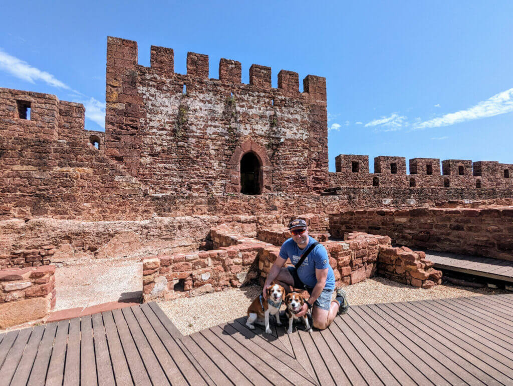 Max & Abbie with Matt at Silves Castle, Portugal
